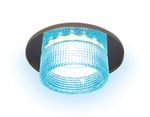 Встраиваемый точечный светильник TN351 CH/BL хром/голубой GU5.3+3W (LED COLD) D95*45