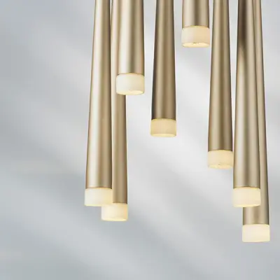 807083 Подвес PUNTO 8х25W G9 chrome + champagne Lightstar