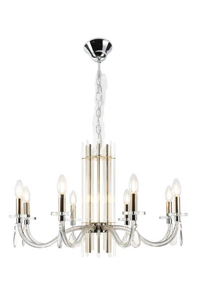 Люстра Crystal Lux AURELIO SP8 GOLD+CHROME/TRANSPARENT 0210/308