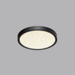 7662/18L MITRA LED SN 090 Светильник пластик/белый/черный LED 18Вт 3000/4000K D230 IP40 OMEGA BLACK