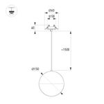 Светильник SP-EMISFERO-HANG-BUILT-R150-11W Warm3000 (GD, 170 deg, 230V) (Arlight, IP20 Металл, 3 года)