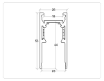 Шинопровод низковольтный накладной/подвесной Magnetic GL3303 BK черный IP20 48V 2000*26.9*53.7