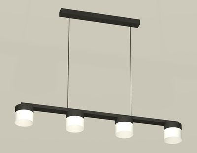 Комплект подвесного светильника с акрилом XB9152205/4 SBK/FR черный песок/белый матовый GX53 (C9152, N8402)