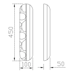 Бра Brilloux FL1203-4W, LED