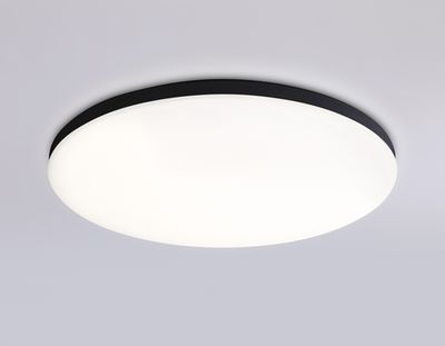 Потолочный светодиодный светильник с Wi-Fi Яндекс Алисой/Tuya/Smart Home/Alexa FZ2004 BK черный IP54 20W 3000K-6500K+RGB D300*55 (ПДУ ИК)