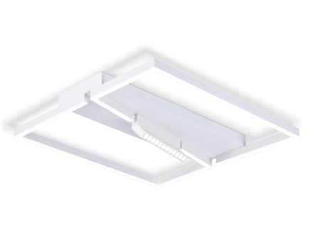Потолочный светодиодный светильник FL51465/1+1 WH белый 85W 3000K-6400K+4200K 600*600*110 (ПДУ РАДИО 2.4G)
