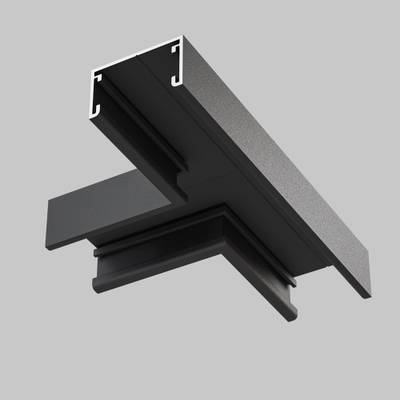 Т- образный коннектор накладной Basity, черный, TRA172CT-11B. TM Maytoni