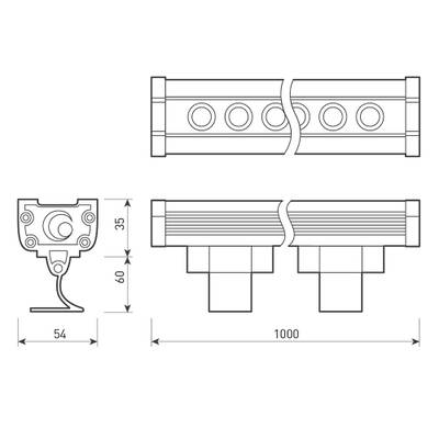 Светодиодный прожектор AR-LINE-1000L-48W-24V RGB-Day4000 (Grey, 15x45 deg, DMX512) (Arlight, Закрытый)