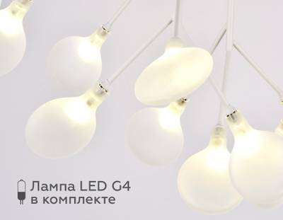 Потолочная люстра TR3011/27 WH/FR белый/матовый G4*27 max 20W D730*430 (лампы LED G4 1.5W 4200K в комплекте)
