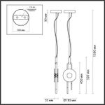 5407/12L MODERN ODL_EX24 135 черный/золотой/металл/стекло Подвес LED 12W 3000K 1005Лм MAGNET