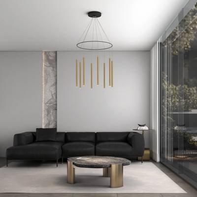 Светодиодный подвесной светильник в цвете латунь 301101 LED латунь