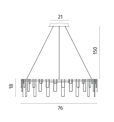 Подвесная люстра Divinare ROTONDO 1019/02 SP-70, 1хLED