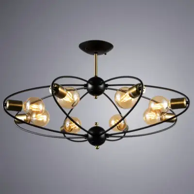 Потолочная люстра Arte Lamp GLASGOW A1963PL-8BK, 8хE27