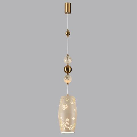 5444/1 PENDANT ODL_EX26 031 бежевый/античная бронза/металл/керамика Подвес E27 1*40W KARELIA