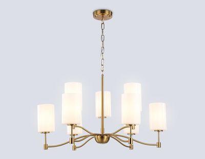 Светильник подвесной LH56054/6+3 BS/FR латунь/белый матовый E14*9 max 40W D765*1060