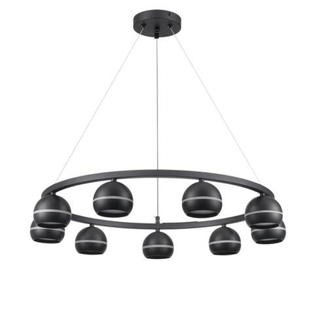 8242/9 COMFI LN26 245 черный металл Светильник подвесной LED GX53 8*7W 220V LUAZANA