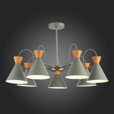 SLE125112-07 Люстра потолочная Серый, Золотой/Серый, Темное дерево E14 7*40W