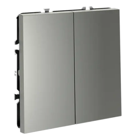 VLS020505 Перекрестный переключатель встраиваемый VOLTUM S70 двухклавишный 10А, (сталь). (ТМ Maytoni)