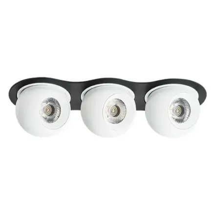 i637646464 Светильник INTERO LED 9W*3 850LM*3 24G ЧЕРНЫЙ/БЕЛЫЙ 4000K (217637+217064+217064+217064)