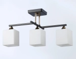 Светильник подвесной TR303114/3 BK/FGD/FR черный/золото/белый матовый E27/3 max 40W 490*260*290