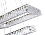 Подвесная светодиодная люстра с хрусталем TR5005/2 CH/CL хром/прозрачный 90W 3000K/4200K/6400K 600*400*950 (Без ПДУ)