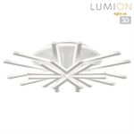 8029/95CL LEDIO LN25 белый/белый, металл/акрил Потолочный светильник с ПДУ  c подсв. осн. LED 95W 3000-6000К 220V ALBERTA