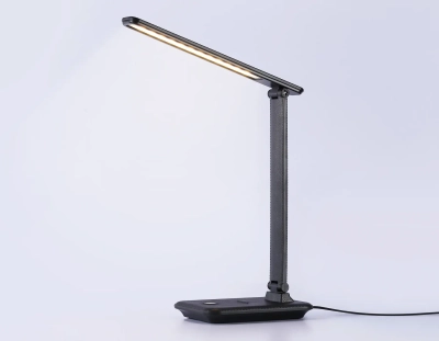 Светодиодная настольная лампа с диммером DE503 BK черный LED 3000-6400K 9W