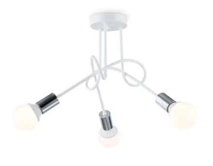 Потолочный светильник в стиле лофт TR80414/3 WH/CH белый/хром E27/3 max 60W D670*370