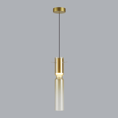 5058/5LA PENDANT ODL24 459 золотой/янтарный/металл/стекло Подвес LED 5W 3000K SCROW