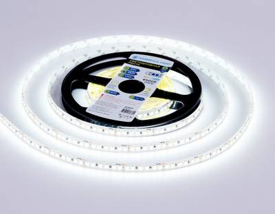 Светодиодная лента GS3213 2835 180Led/ 14.4W m/ 24V IP20 6500K/ 5000*10*1.2mm/ кратность резки 33mm (2 конт.)