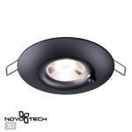 370792 SPOT NT21 335 черный Светильник встраиваемый влагозащищенный IP44 GU10 50W 220V WATER
