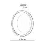 7778/ELN COLOR SN 112 Светильник пластик/белый/розовый LED 76Вт 3000/4000/6000К D500 IP43 CCT PORTMAN
