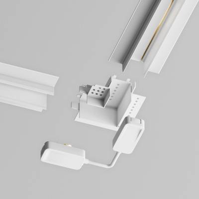 Коннектор питания угловой Radity встраиваемый белый, TRA084CPC-W-12. TM Maytoni