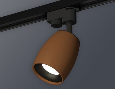 Комплект трекового светильника XT1124031 SCF/PBK кофе песок/черный полированный MR16 GU5.3 (A2521, C1124, N7011)