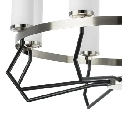 723085 Люстра FLUME 8х40W E14 ЧЕРНЫЙ МАТОВЫЙ/НИКЕЛЬ Lightstar