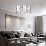 Умная подвесная люстра с фактурным стеклом 324/10