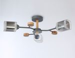 Светильник подвесной TR303323/5 WH/GD/CL/FR белый/золото/прозрачный/белый матовый E27*5 max 60W D620*200