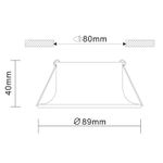 ST201.508.01 Св-к встр. Мат. белый GU10 1*50W  D89xH40 220V Без ламп
