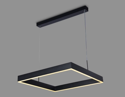 Светильник светодиодный подвесной с пультом FA6626 BK черный 65W 600*600*720 (ПДУ РАДИО 2.4G)