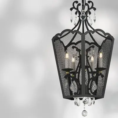 744157 Люстра CASTELLO 5х40W E14 ЧЕРНЫЙ/ЗОЛОТО Lightstar