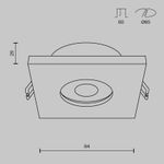 Встраиваемый светильник Stark GU10х1, IP65, DL083-01-GU10-SQ-S. TM Maytoni