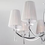 Подвесная люстра с тканевыми абажурами 60079/8 хром