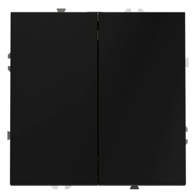 VLS020308 Проходной переключатель встраиваемый VOLTUM S70 двухклавишный 10А, (черный матовый). (ТМ Maytoni)