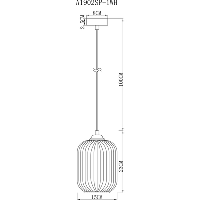Подвесной светильник Arte Lamp ARWEN A1902SP-1WH, 1хE27
