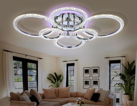 Потолочный светодиодный светильник с пультом FA413/4+2 CH хром 132W 840*600*120 (ПДУ РАДИО 2.4G)