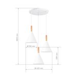 SLE1255-513-03 Светильник подвесной Белый/Белый E27 3*40W