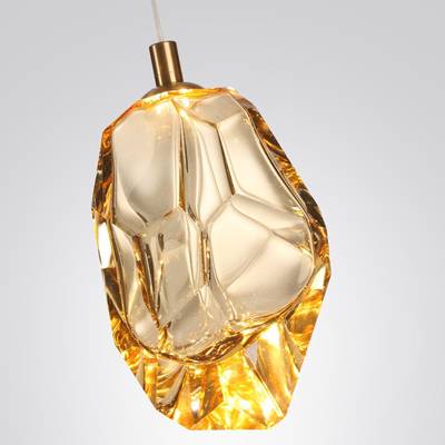 7111/4LA L-VISION ODL25 Подвесной светильник  бронзовый/янтарное стекло/металл IP20 LED 4W 300Лм 3000K 200° 220V GEMME