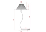Торшер Arte Lamp AGATHA A5069PN-1WH, 1хE27