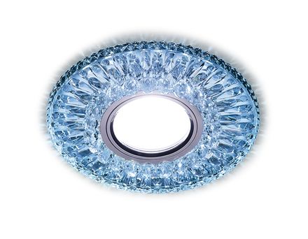 Встраиваемый точечный светильник со светодиодной лентой S380 CL/CLD хром/прозрачный MR16+3W(LED COLD)