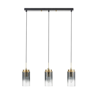 8101/3A COMFI LN26 407 черный/бронза металл/стекло Подвес Е14 3*40W 220V ISHA